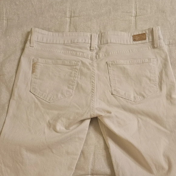 PAIGE Skyline Peg White Skinny Jeans Sleek Fit - Picture 4 of 12